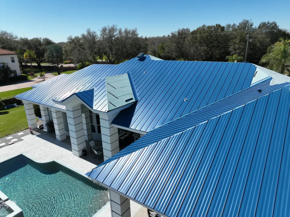 Metal roofing project photographed by Done Rite Roofing