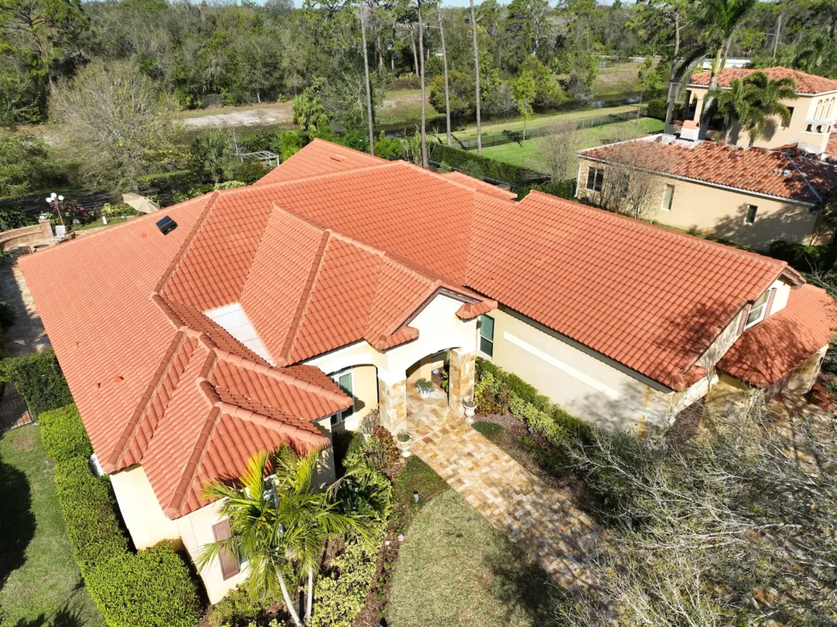 Completed tile roof photographed by Done Rite Roofing